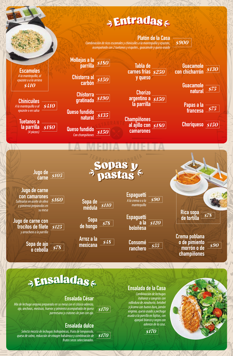 RESTAURANTE BAR LA MEDIA VUELTA Menu - Image 1